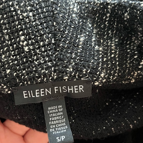 Eileen Fisher Micro Tweed Knit Single Button Sweater Blazer - Picture 9 of 10